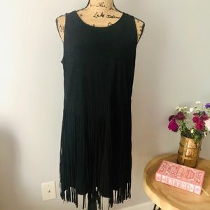 Suede Fringe Dress